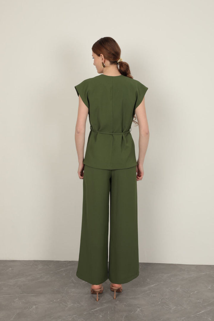 KKT Polyviscon Fabric Women's Vest-Khaki - Hamburg