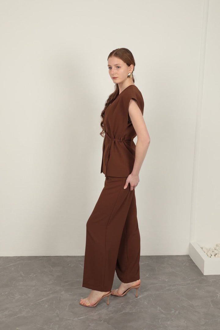 KKT Polyviscon Fabric Women's Vest-Coffee - Croydon