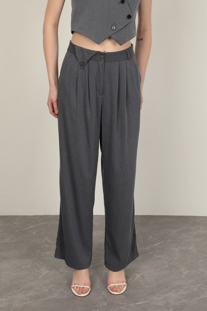 KKT Polyviscon Fabric Anthracite Women's Vest Set - Metairie