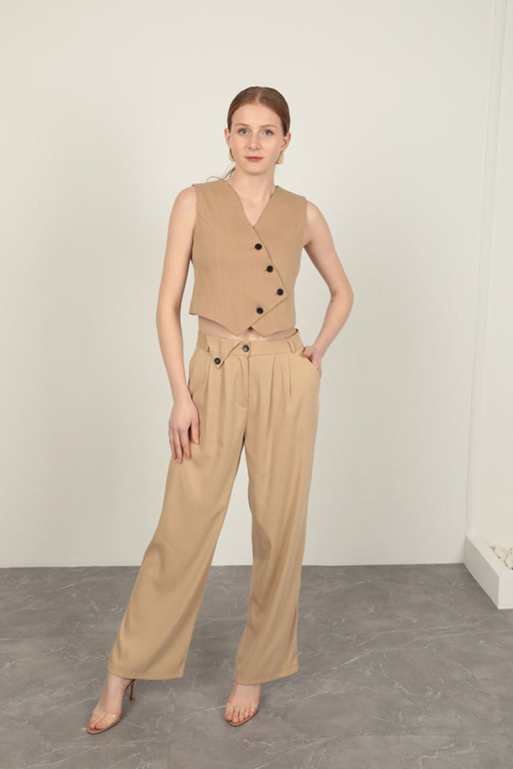 KKT Polyviscon Fabric Stone Women's Vest Set - Poltava