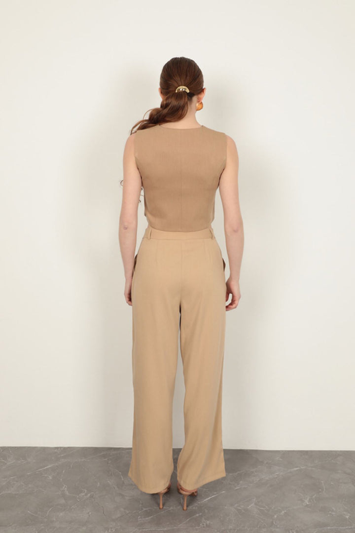 KKT Polyviscon Fabric Stone Women's Vest Set - Poltava