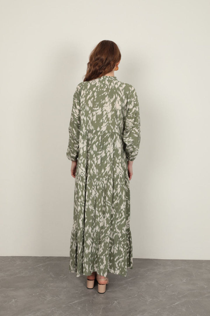 KKT Brush Pattern Women's Dress-Khaki - Marlboro