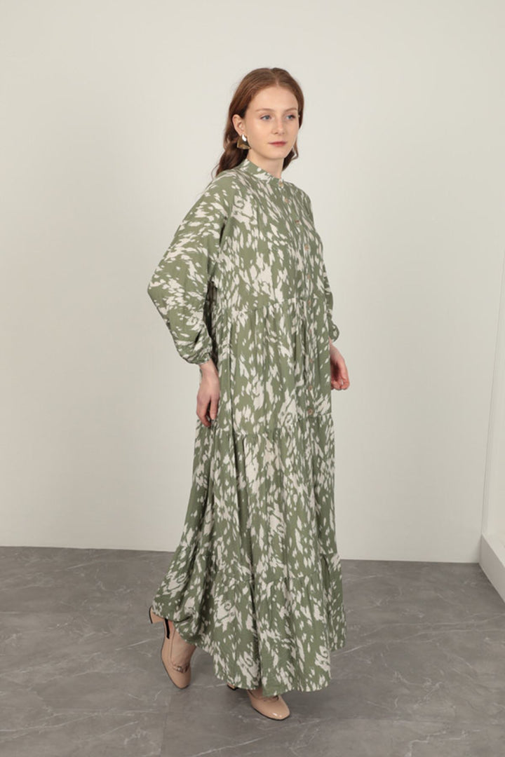 KKT Brush Pattern Women's Dress-Khaki - Marlboro