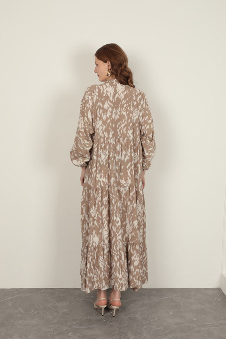 KKT Brush Pattern Women's Dress-Mink - Sydney