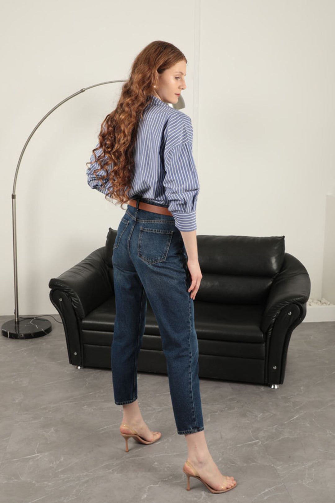 KKT Women's Striped Shirt-Navy Blue - Chur