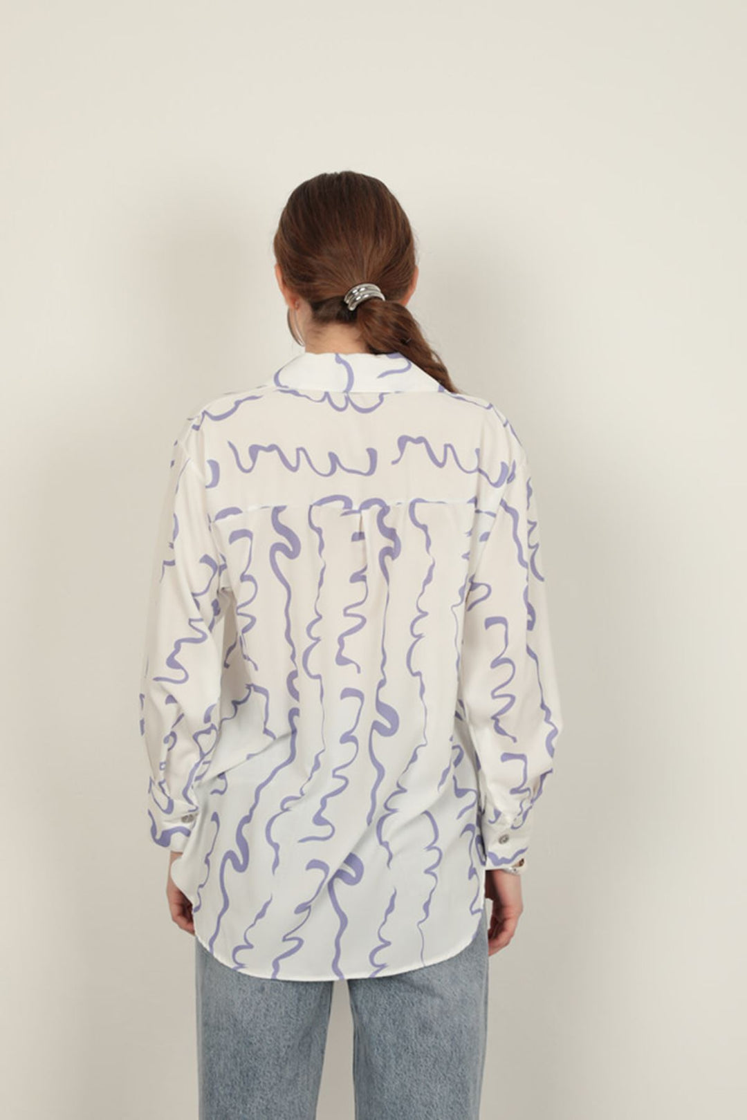 KKT Patterned Women's Shirt-Lilac - Morden