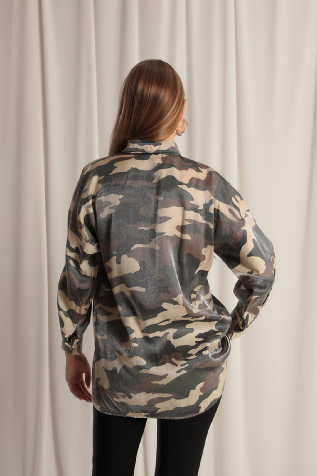 KKT Camouflage Pattern Shirt-Khaki - Stains