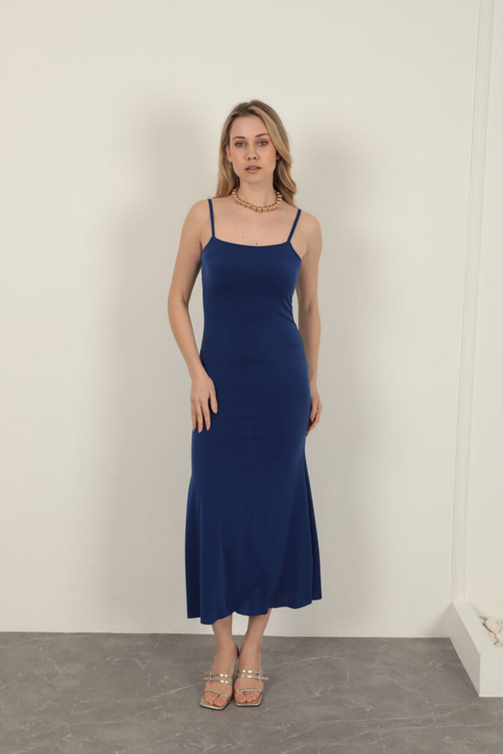 KKT Basic Dress with Rope Straps-Sax - South Lyon