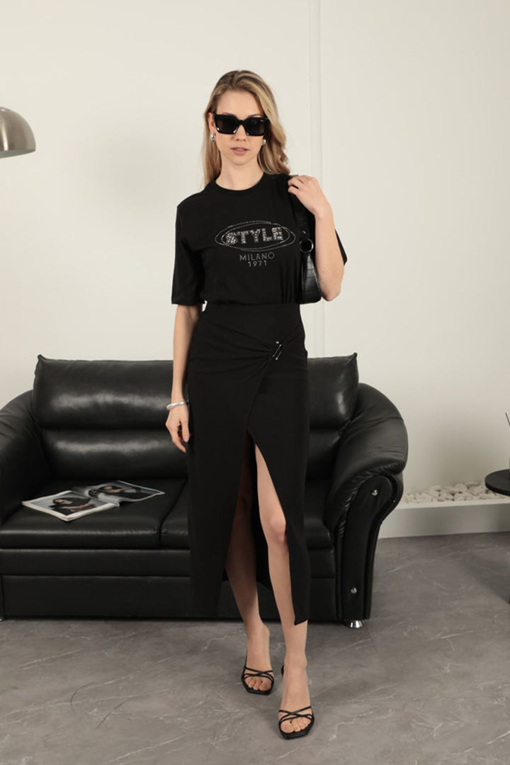 KKT Buckled Skirt-Black - Enschede