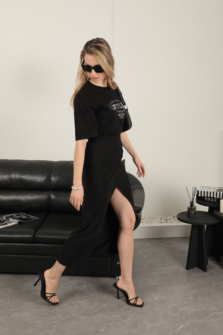 KKT Buckled Skirt-Black - Enschede