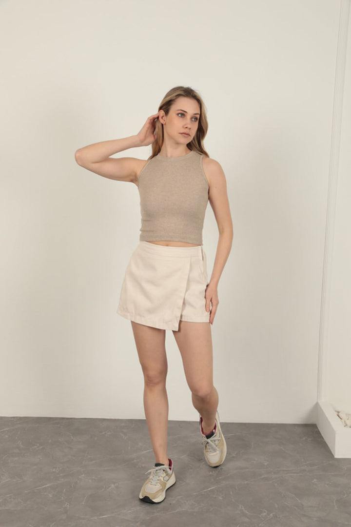 KKT Zippered Women's Short Skirt-Stone - Etten-Leur