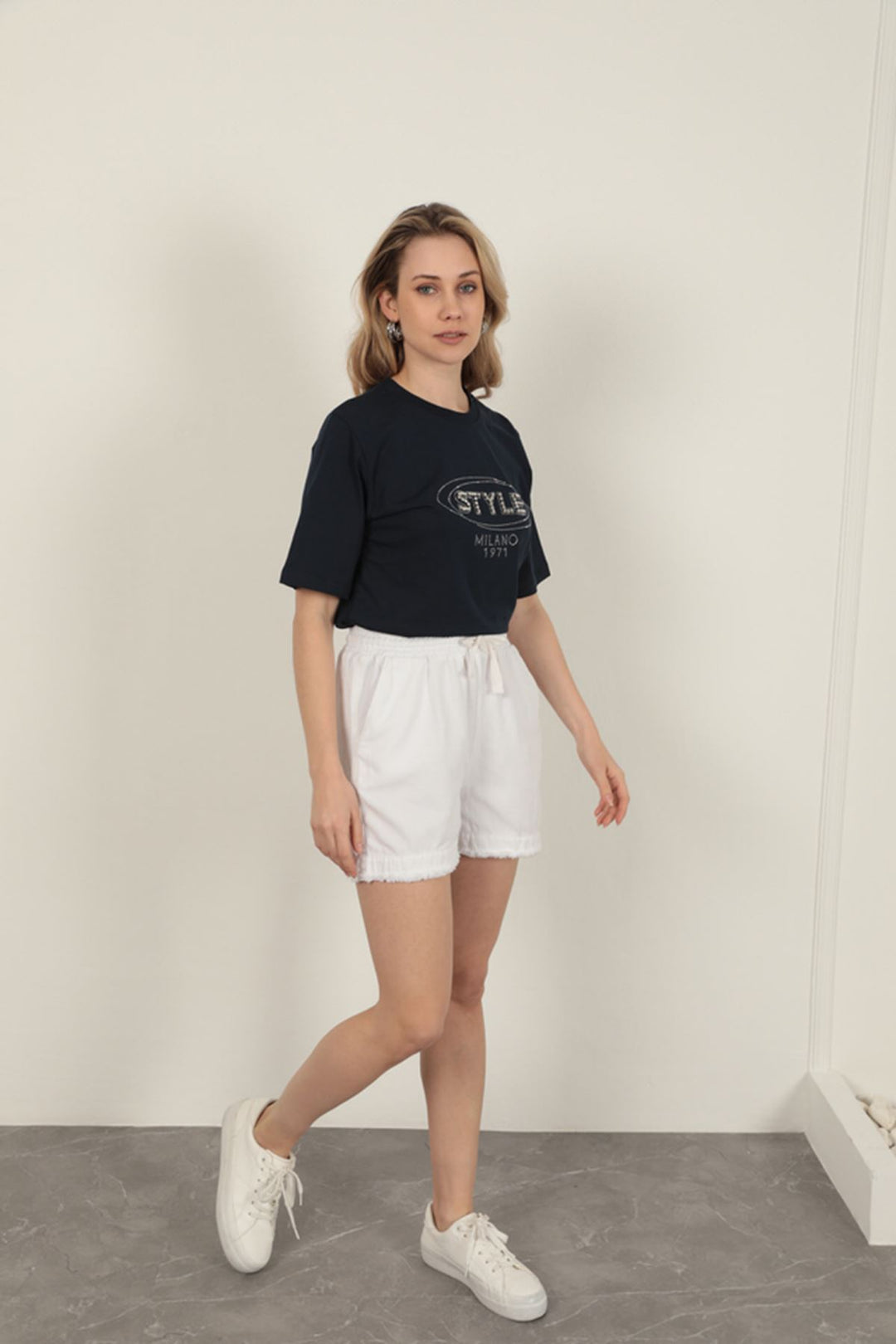 KKT Tassel Women's Shorts-White - Georgina
