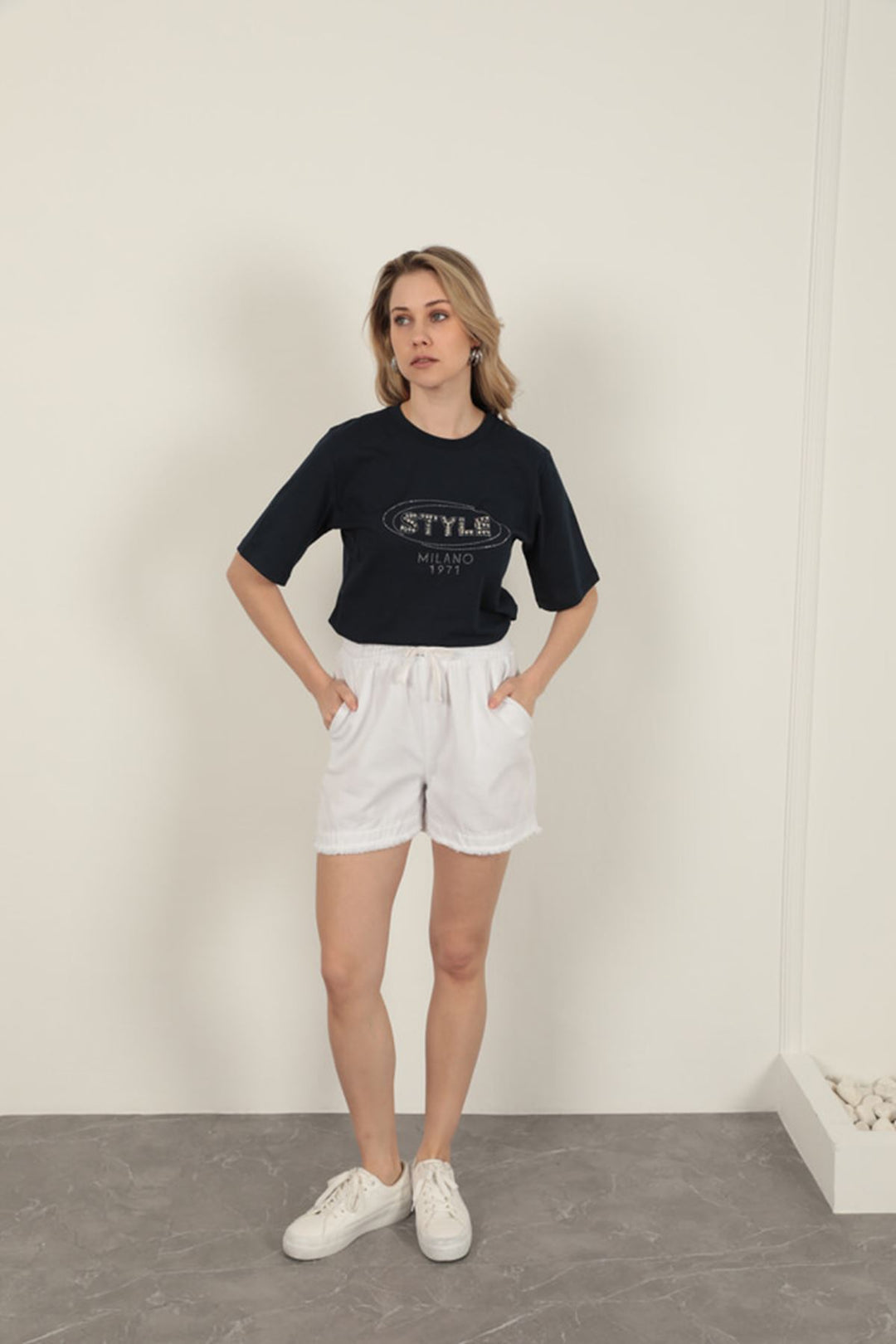 KKT Tassel Women's Shorts-White - Georgina