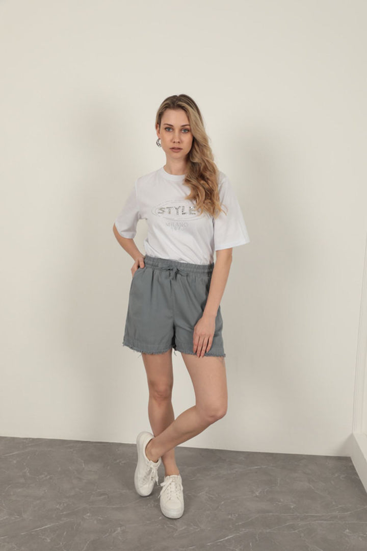 KKT Tassel Women's Shorts-Grey - West Lafayette