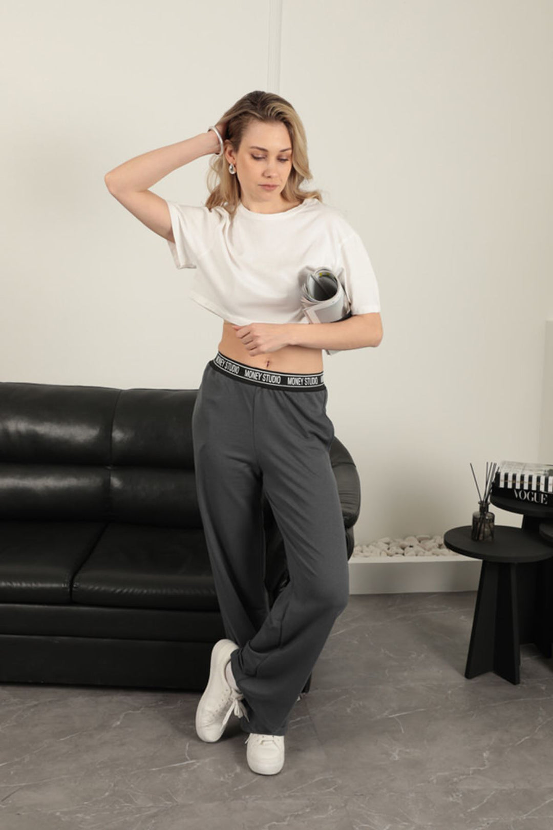 KKT Women's Trousers-Grey - El Centro