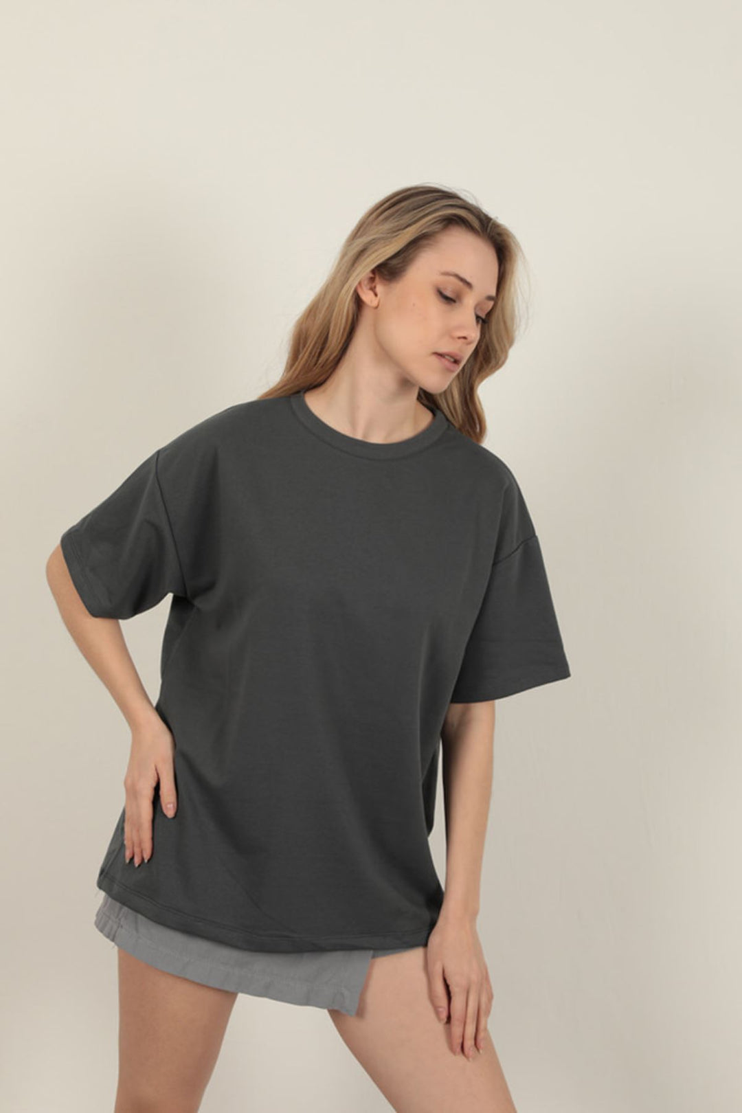 KKT Oversize Two Thread T-Shirt-Anthracite - Littlehampton