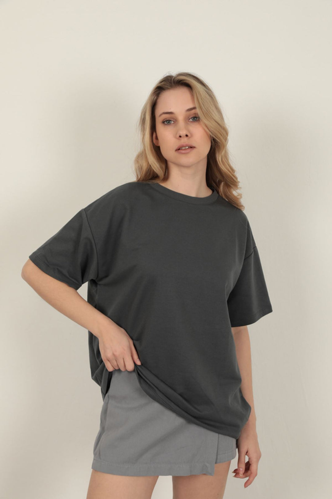 KKT Oversize Two Thread T-Shirt-Anthracite - Littlehampton