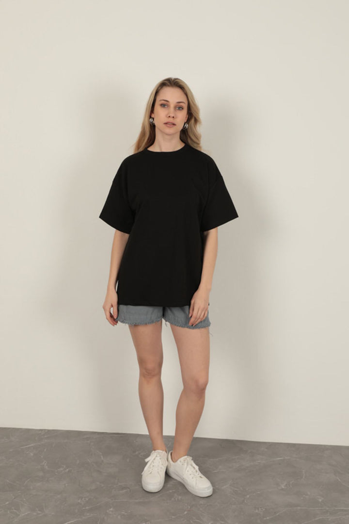 KKT Oversize Two Thread T-Shirt-Black - Brentwood