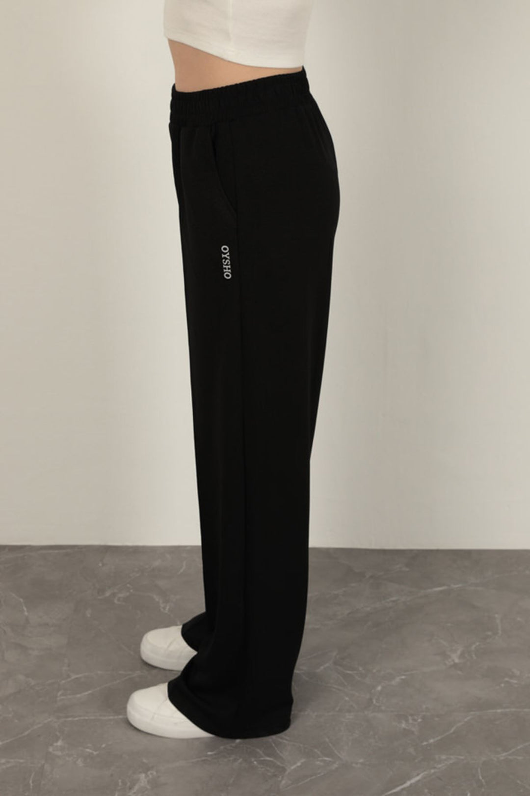 KKT Wide Leg Trousers-Black - Elda