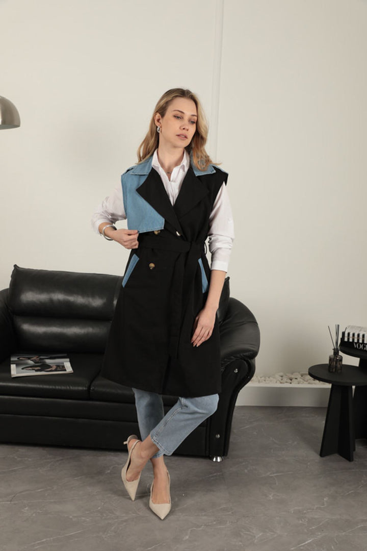 KKT Women's Garnished Vest-Black - Simi Valley