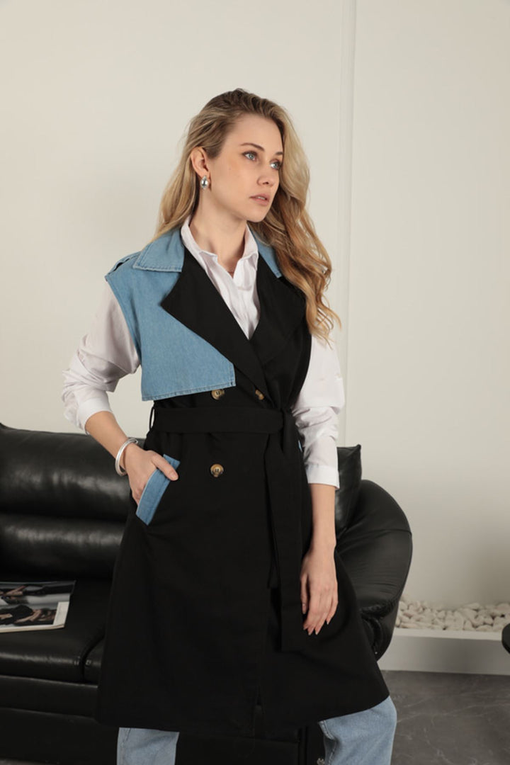 KKT Women's Garnished Vest-Black - Simi Valley
