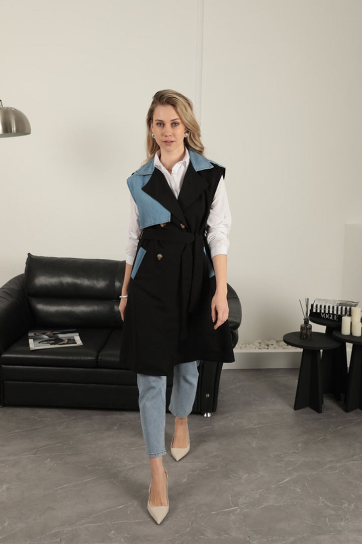KKT Women's Garnished Vest-Black - Simi Valley