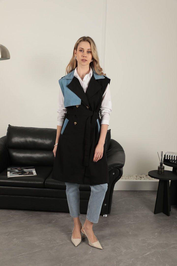 KKT Women's Garnished Vest-Black - Simi Valley