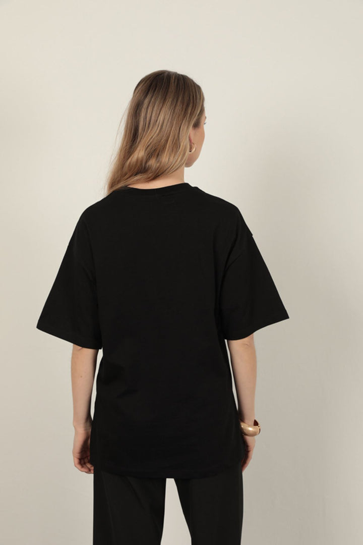 KKT Sequin Detailed Women's T-Shirt-Black - Tuscaloosa