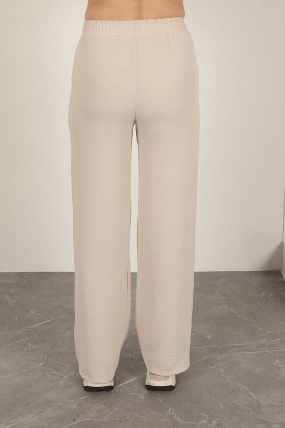 KKT Wide Leg Women's Trousers-Stone - Acaxochitlán