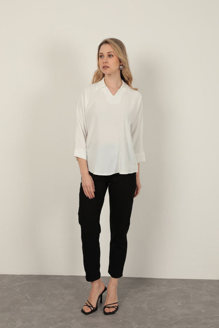KKT V-Neck Women's Shirt-Ecru - San Jose