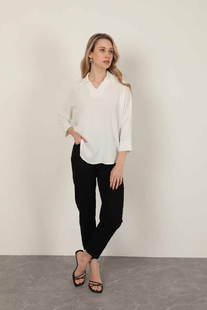 KKT V-Neck Women's Shirt-Ecru - San Jose