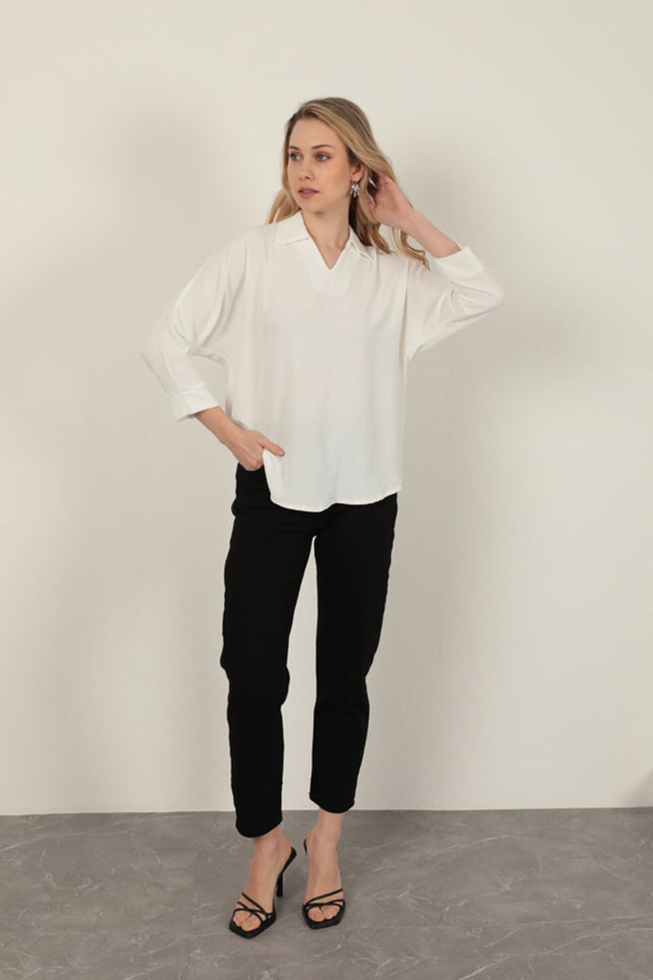 KKT V-Neck Women's Shirt-Ecru - San Jose