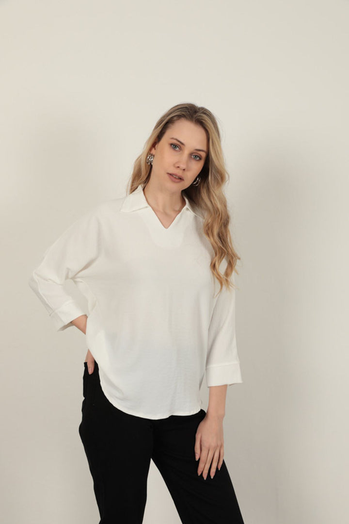 KKT V-Neck Women's Shirt-Ecru - San Jose
