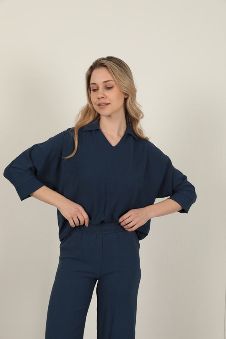 KKT V-Neck Women's Shirt-Navy Blue - McAllen