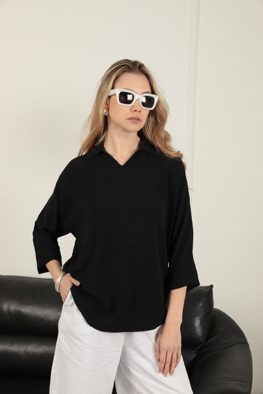 KKT V-Neck Women's Shirt-Black - Leominster