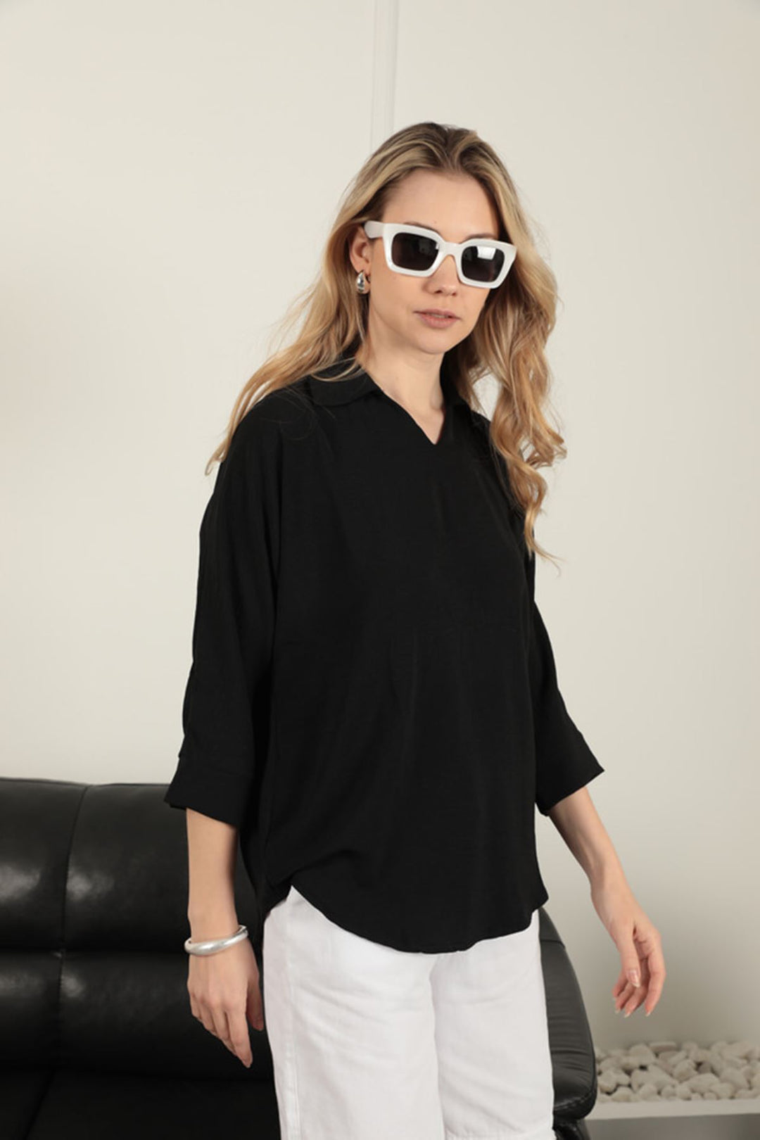 KKT V-Neck Women's Shirt-Black - Leominster