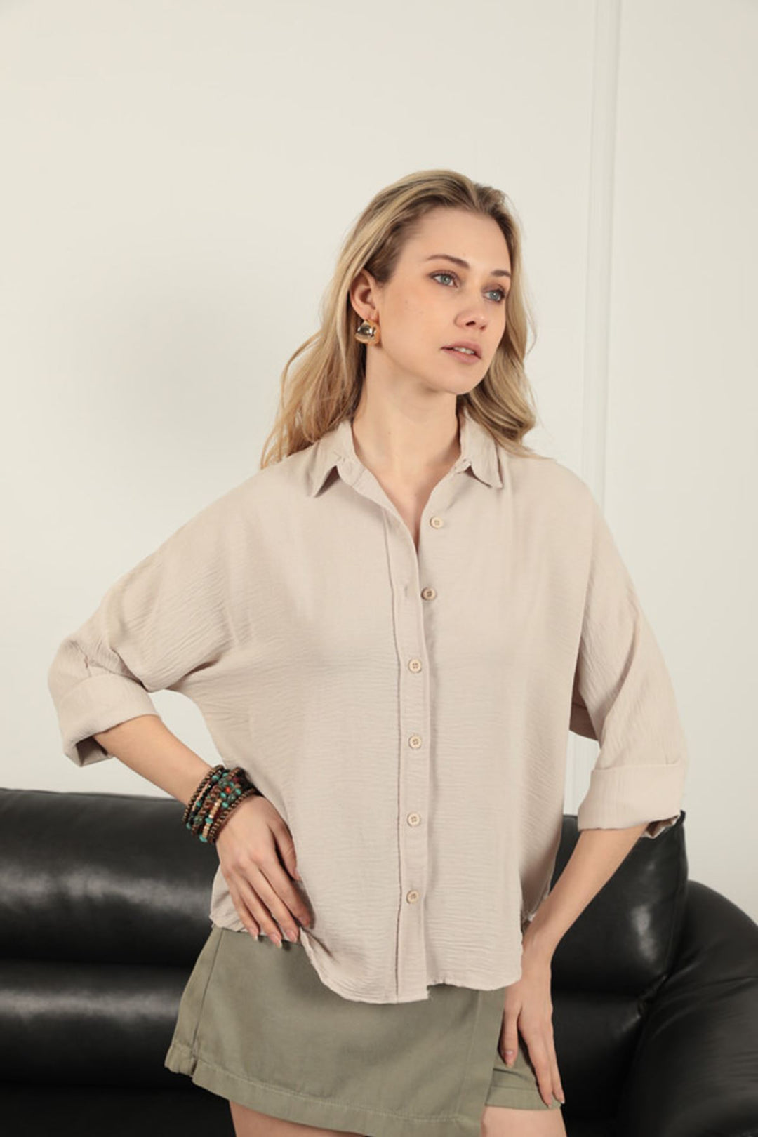 KKT Buttoned Women's Shirt-Stone - Lipjan