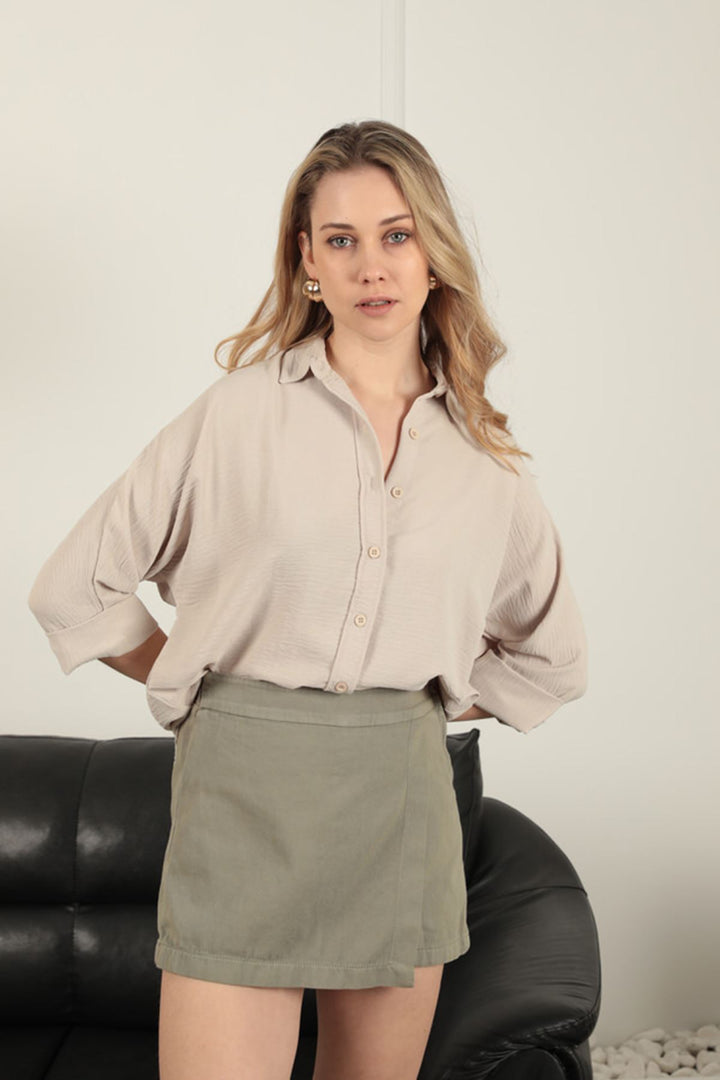 KKT Buttoned Women's Shirt-Stone - Lipjan