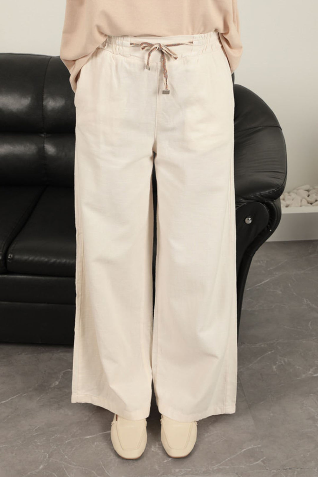 KKT Belted Cargo Pants for Women-Beige - Ascoli Piceno