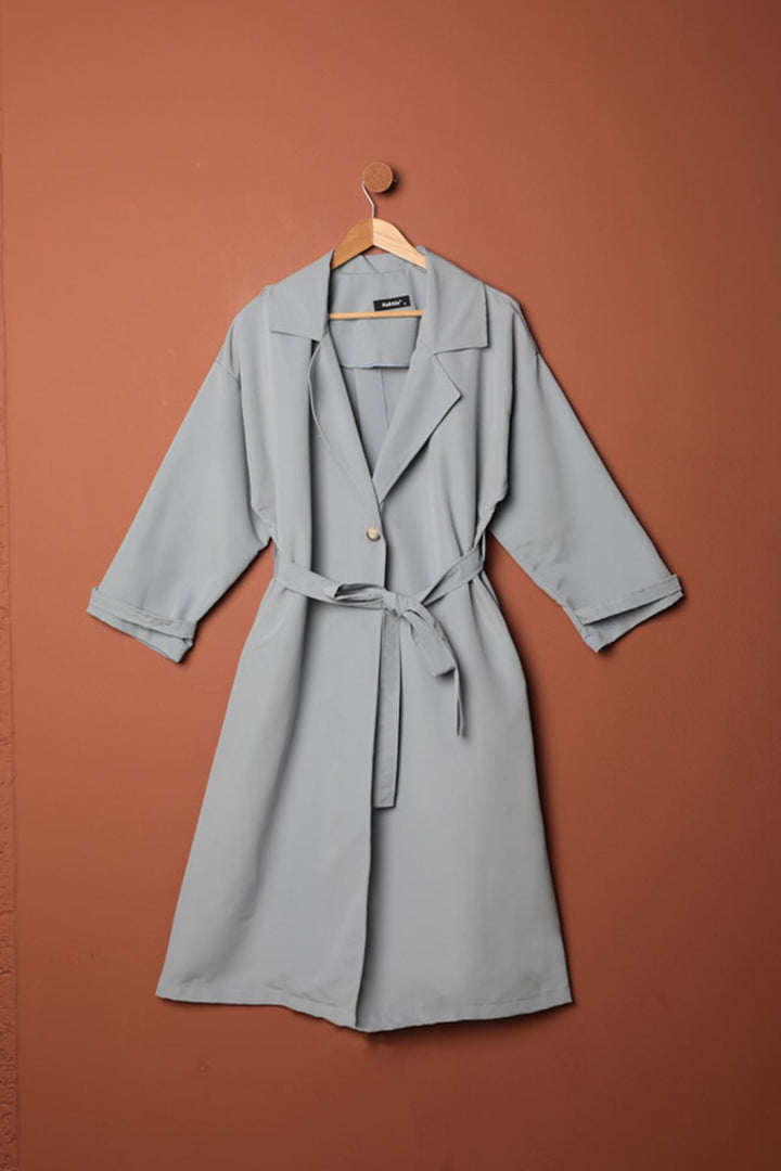 KKT Torino Fabric Women's Trench Coat-Blue - Baltimore
