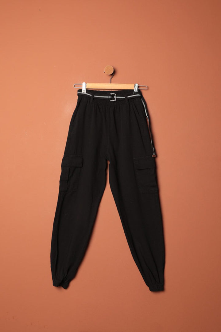 KKT Belted Cargo Pants for Women-Black - Dietzenbach