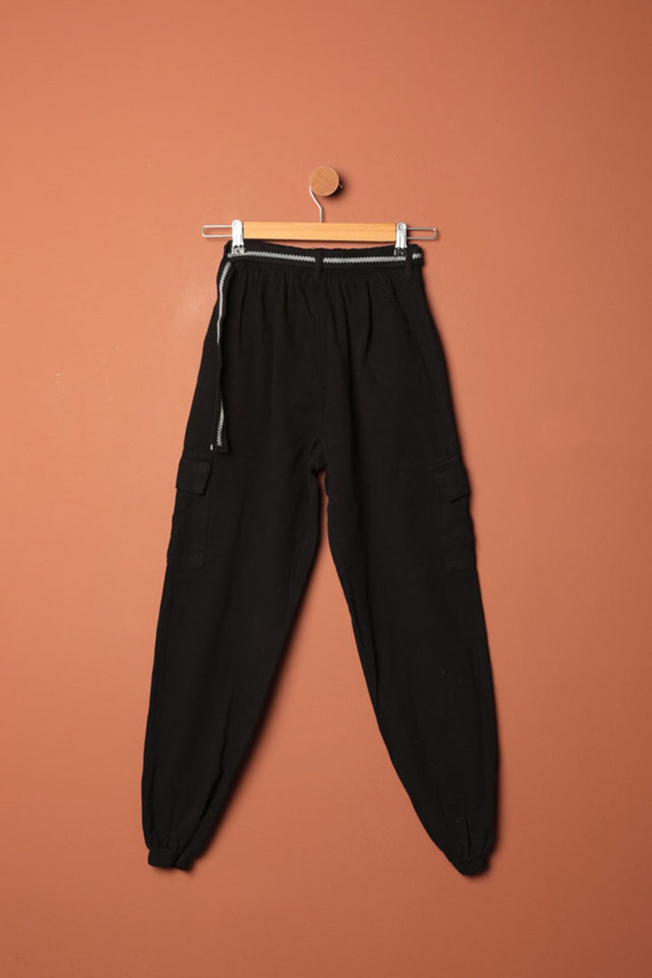 KKT Belted Cargo Pants for Women-Black - Dietzenbach