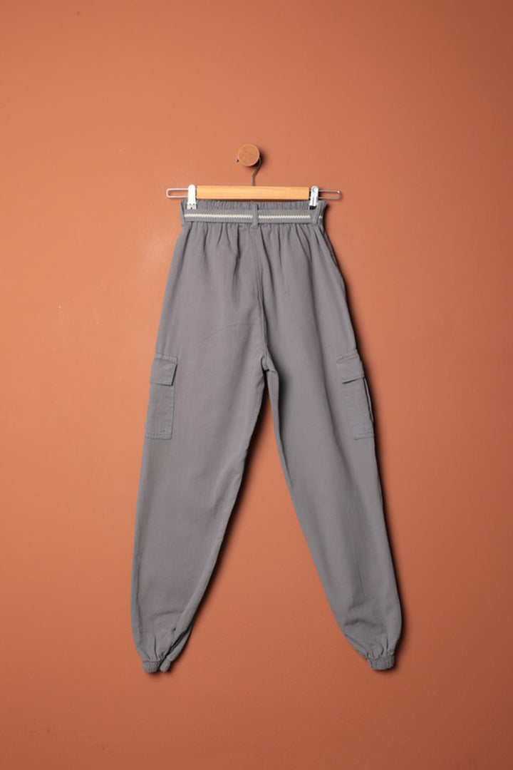 KKT Belted Cargo Pants for Women-Anthracite - Telford