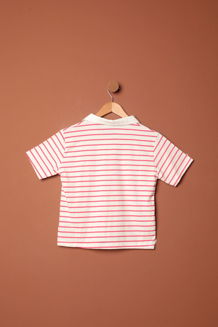 KKT Striped Women's T-Shirt-Fuchsia - Villa del Carbón