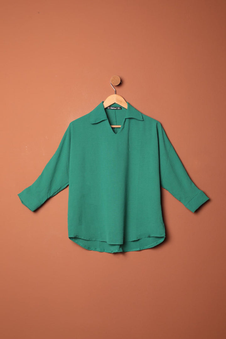 KKT V-Neck Women's Shirt-Green - Brescia