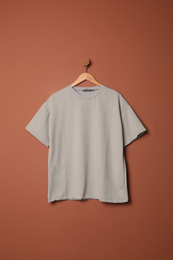 KKT Zero Collar Oversize Two Thread T-Shirt-Grey - Arlington