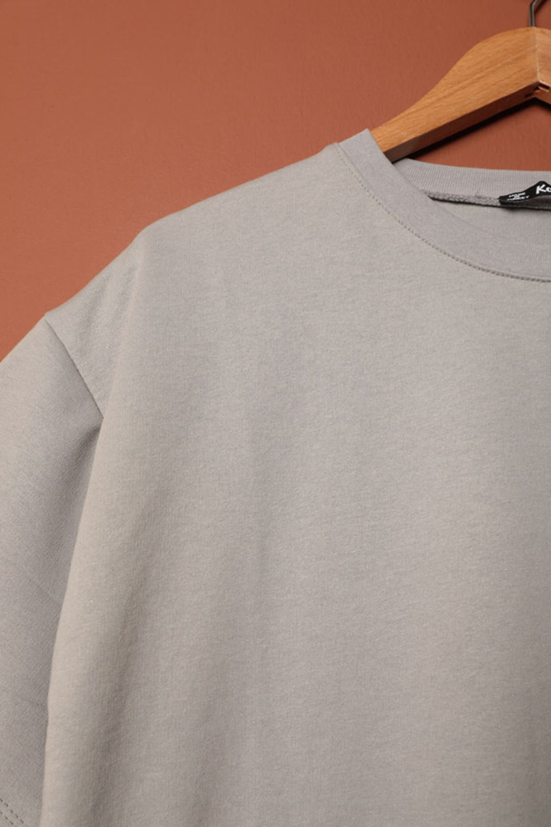 KKT Zero Collar Oversize Two Thread T-Shirt-Grey - Arlington