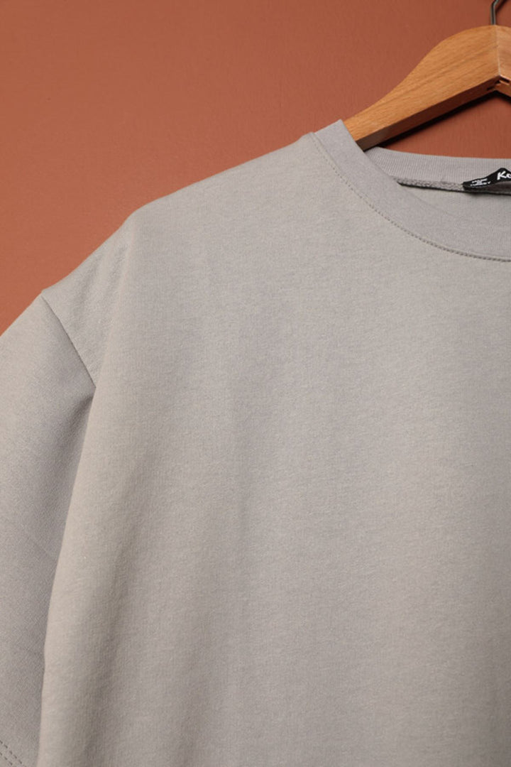 KKT Zero Collar Oversize Two Thread T-Shirt-Grey - Arlington