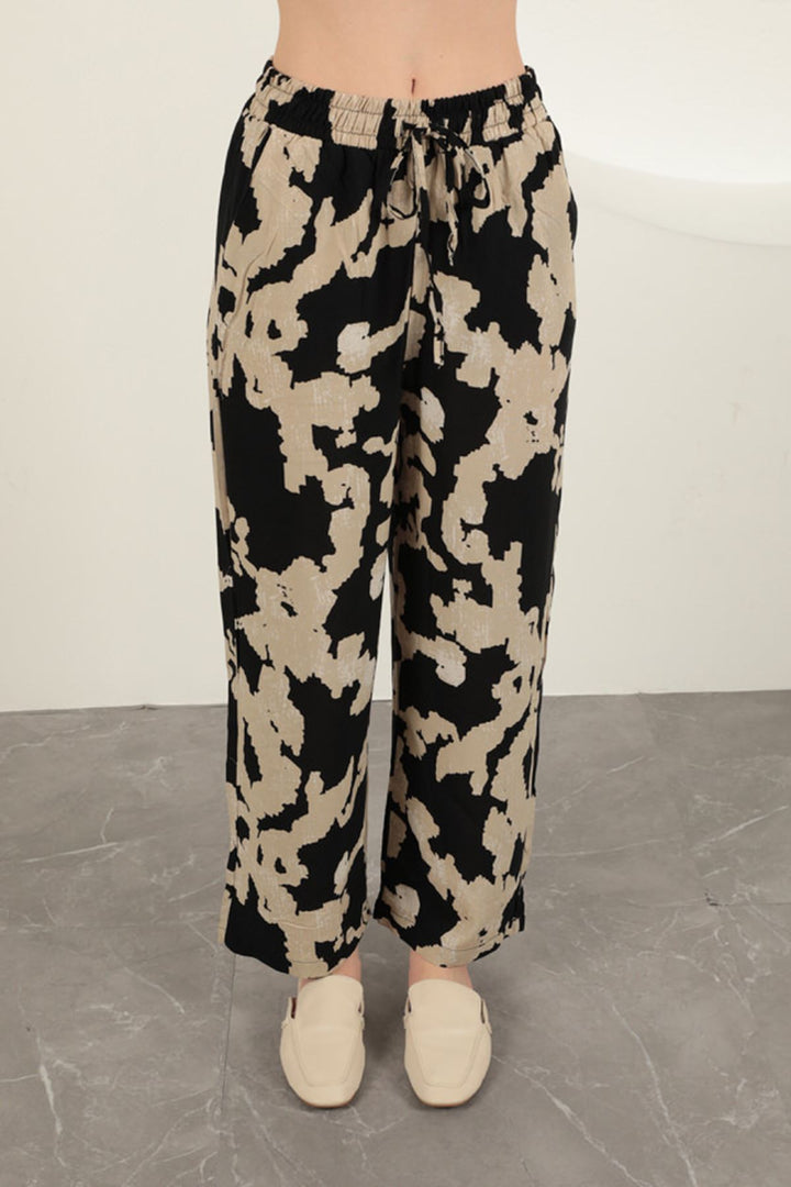 KKT Patterned Trousers-Black - Upper Darby