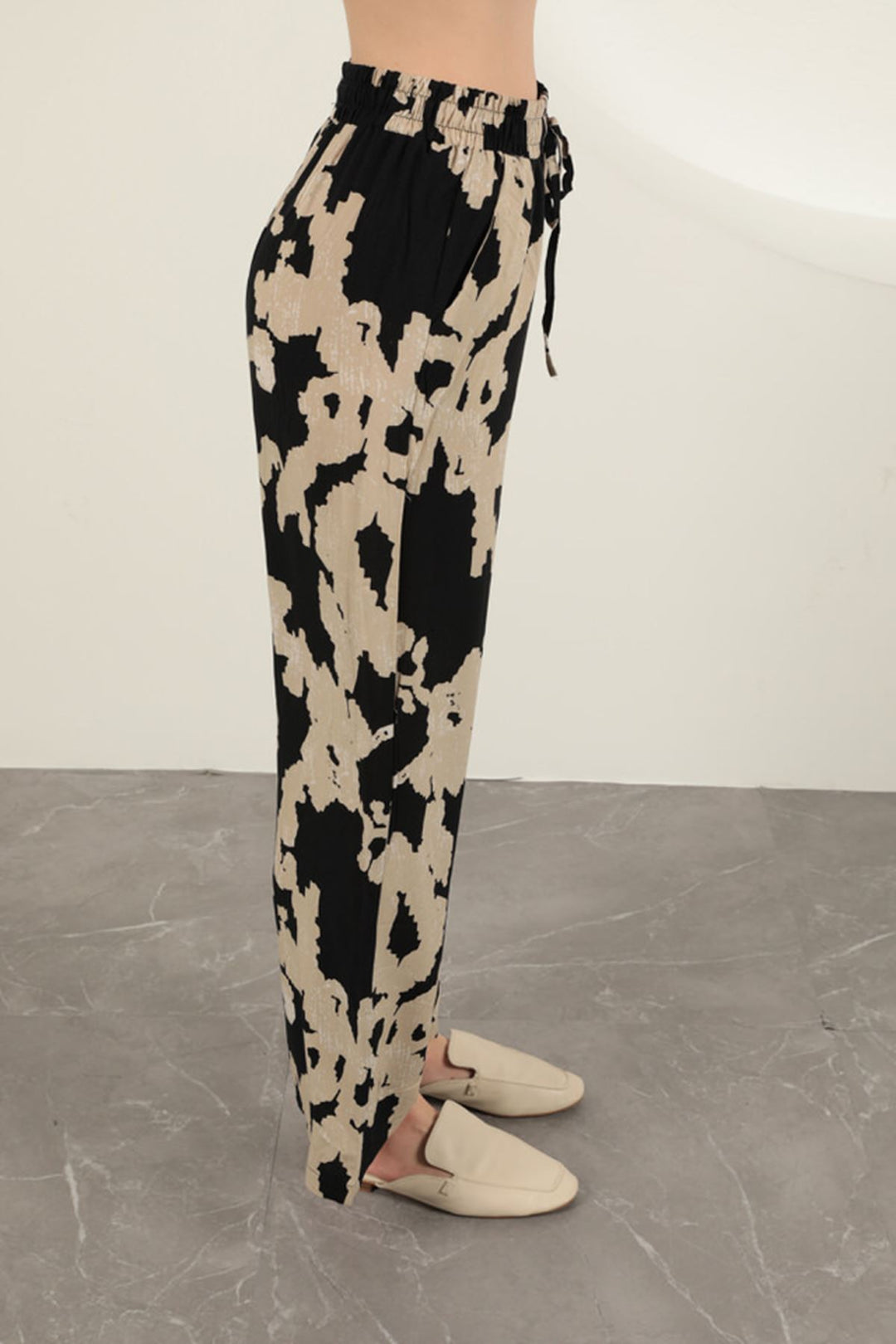 KKT Patterned Trousers-Black - Upper Darby